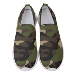 Texture Military Camouflage-repeats Seamless Army Green Hunting Women s Slip On Sneakers by Vaneshart