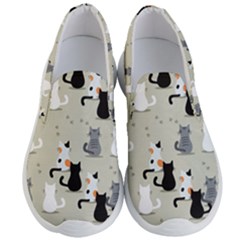 Cute Cat Seamless Pattern Men s Lightweight Slip Ons by Vaneshart