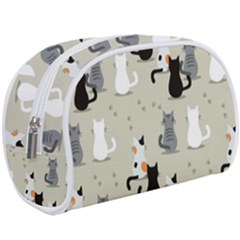 Cute Cat Seamless Pattern Makeup Case (large)