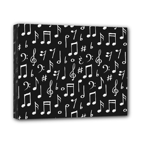 Chalk Music Notes Signs Seamless Pattern Canvas 10  X 8  (stretched) by Vaneshart