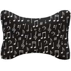 Chalk Music Notes Signs Seamless Pattern Seat Head Rest Cushion by Vaneshart