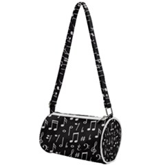 Chalk Music Notes Signs Seamless Pattern Mini Cylinder Bag