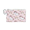 Cute unicorn rainbow seamless pattern background Canvas Cosmetic Bag (Small) View1