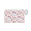 Cute unicorn rainbow seamless pattern background Canvas Cosmetic Bag (Small) View2