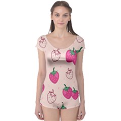 Seamless Strawberry Fruit Pattern Background Boyleg Leotard  by Vaneshart