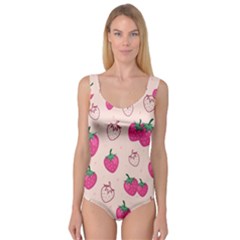 Seamless Strawberry Fruit Pattern Background Princess Tank Leotard  by Vaneshart