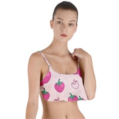 Seamless Strawberry Fruit Pattern Background Layered Top Bikini Top  by Vaneshart