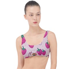 Seamless Strawberry Fruit Pattern Background The Little Details Bikini Top by Vaneshart