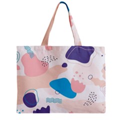 Hand Drawn Abstract Organic Shapes Background Zipper Mini Tote Bag by Vaneshart