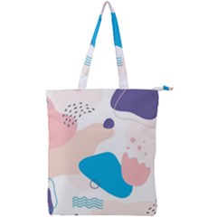 Hand Drawn Abstract Organic Shapes Background Double Zip Up Tote Bag by Vaneshart