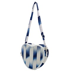 Blue Strips Heart Shoulder Bag