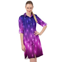 Shiny Stars Long Sleeve Mini Shirt Dress by Sparkle