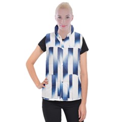 Blue Strips Women s Button Up Vest by Sparkle