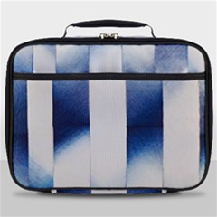 Blue Strips Full Print Lunch Bag by Sparkle