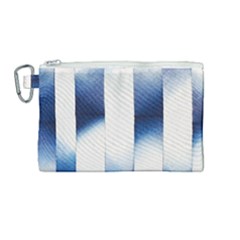 Blue Strips Canvas Cosmetic Bag (medium) by Sparkle