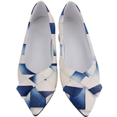 Blue Strips Women s Bow Heels