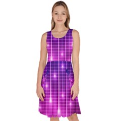 Shiny Stars Knee Length Skater Dress With Pockets by Sparkle