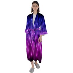 Shiny Stars Maxi Satin Kimono