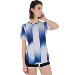 Blue Strips Perpetual Short Sleeve T-shirt