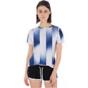 Blue Strips Open Back Sport Tee View1