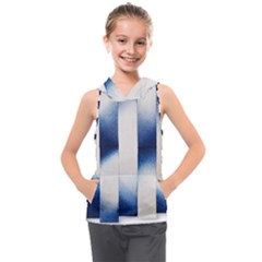 Blue Strips Kids  Sleeveless Hoodie