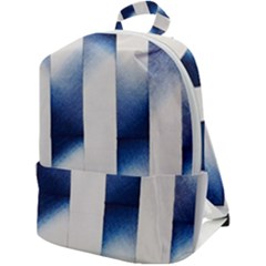 Blue Strips Zip Up Backpack