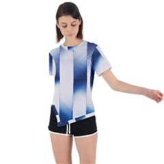 Shiny Stars Asymmetrical Short Sleeve Sports Tee