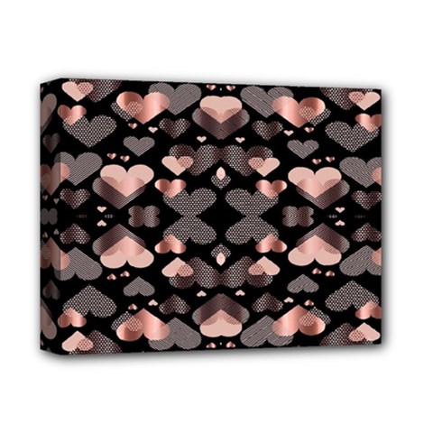 Shiny Hearts Deluxe Canvas 14  X 11  (stretched) by Sparkle