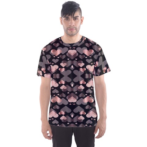 Shiny Hearts Men s Sport Mesh Tee by Sparkle