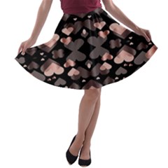 Shiny Hearts A-line Skater Skirt by Sparkle