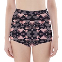 Shiny Hearts High-waisted Bikini Bottoms by Sparkle