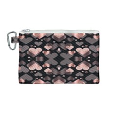 Shiny Hearts Canvas Cosmetic Bag (medium) by Sparkle