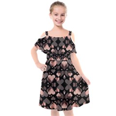 Shiny Hearts Kids  Cut Out Shoulders Chiffon Dress by Sparkle