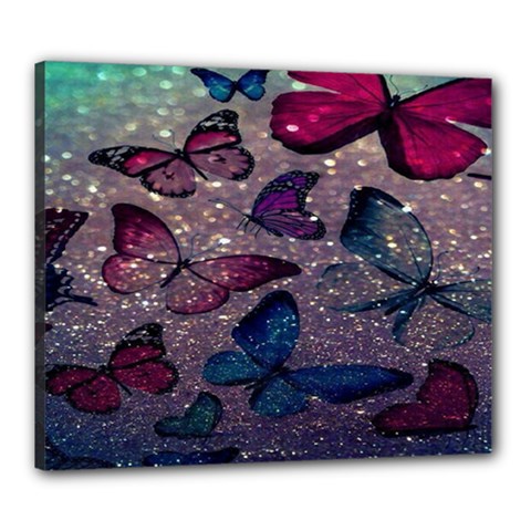 Glitter Butterfly Canvas 24  X 20  (stretched) by Sparkle