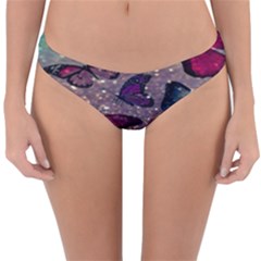 Glitter Butterfly Reversible Hipster Bikini Bottoms by Sparkle