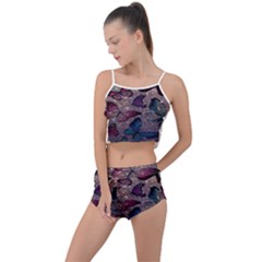 Glitter Butterfly Summer Cropped Co-ord Set by Sparkle