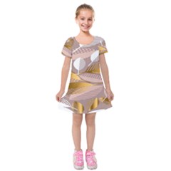 Digital Leafs Kids  Short Sleeve Velvet Dress