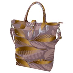 Digital Leafs Buckle Top Tote Bag by Sparkle