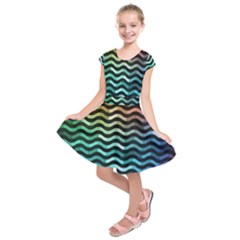 Digital Waves Kids  Short Sleeve Dress