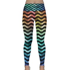 Digital Waves Lightweight Velour Classic Yoga Leggings by Sparkle