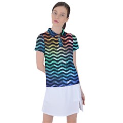 Digital Waves Women s Polo Tee