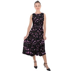 Digital Polka Midi Tie-back Chiffon Dress by Sparkle