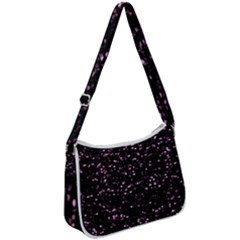 Digital Polka Zip Up Shoulder Bag