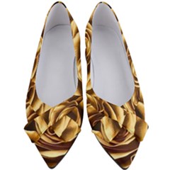 Gold Roses Women s Bow Heels