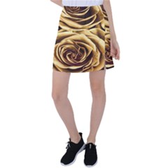 Gold Roses Tennis Skirt