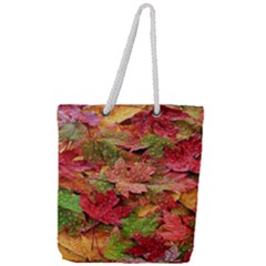 Spring Leafs Full Print Rope Handle Tote (large) by Sparkle