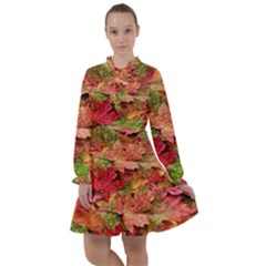 Spring Leafs All Frills Chiffon Dress