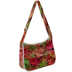 Spring Leafs Zip Up Shoulder Bag