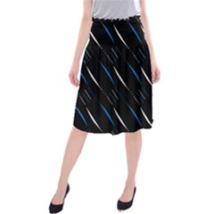 Blue, Black & White #3 Midi Beach Skirt