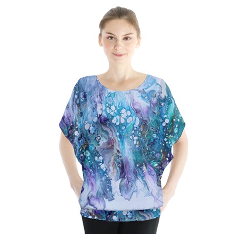 Sea Anemone  Batwing Chiffon Blouse by CKArtCreations